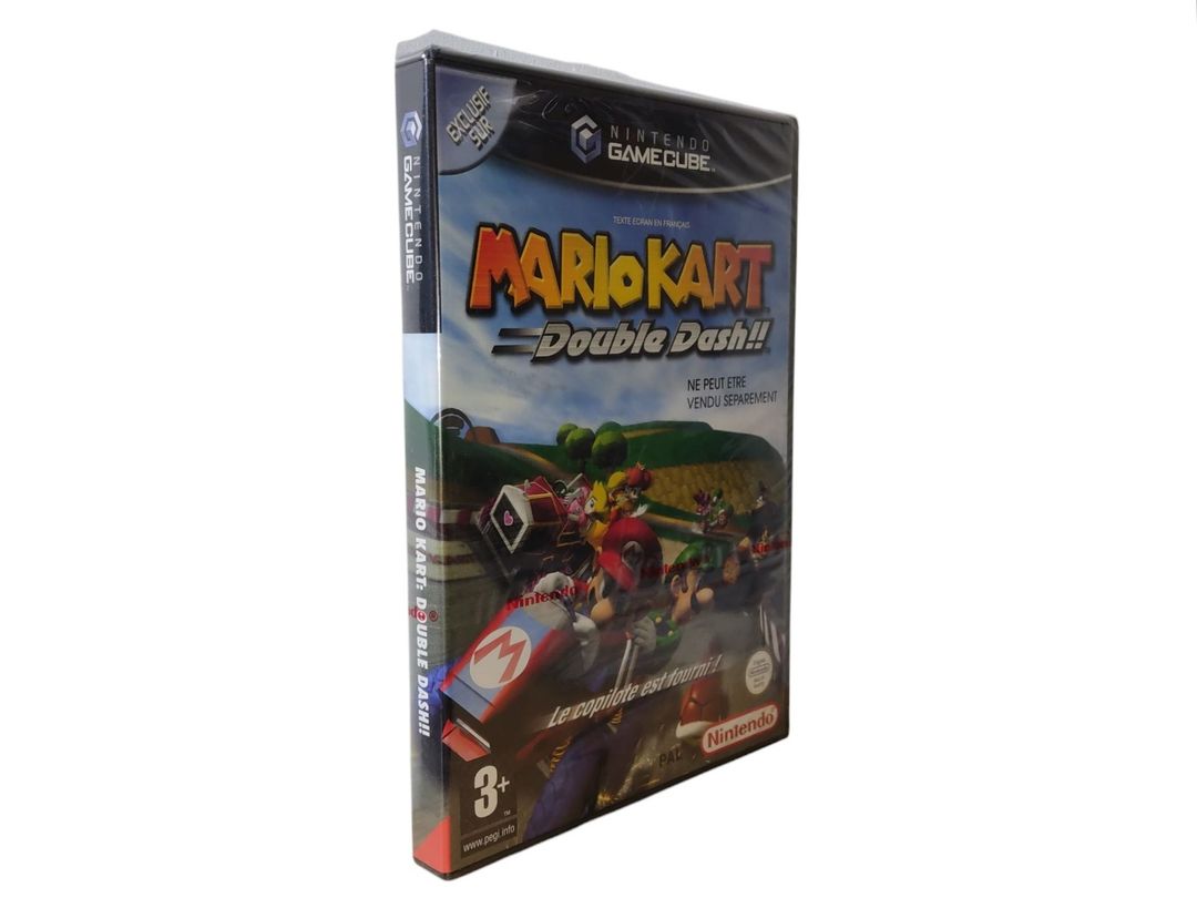 Nintendo – GameCube – Jeu : Mario Kart Double Dash. Neuf, sous blister (légère déchirure du blister sur la tranche du haut). Version du jeu PAL.