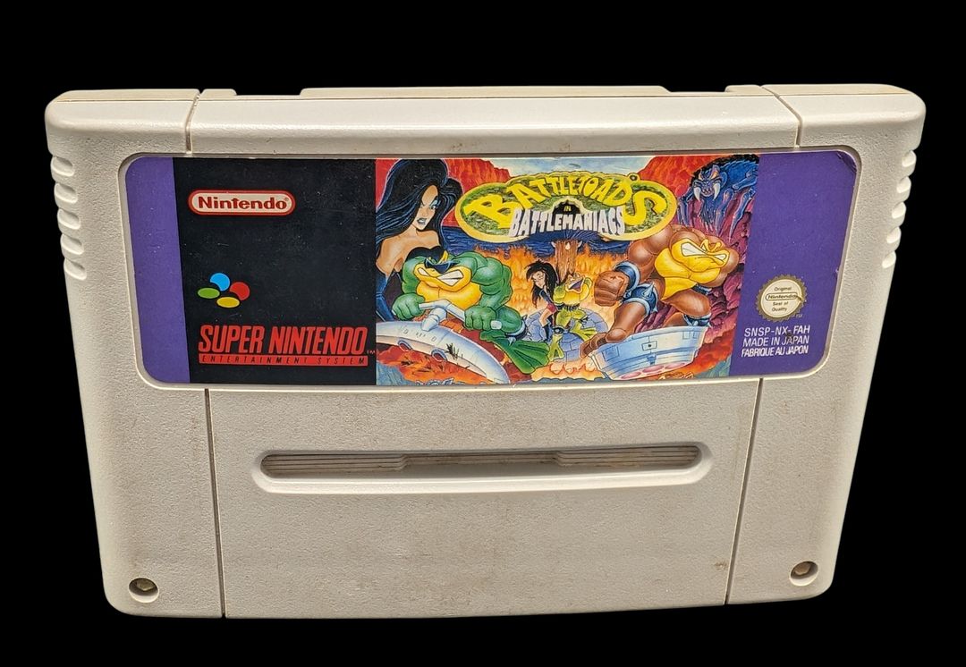 Nintendo - Super NES - Jeu BattleToads, Battle Maniacs. Cartouche seule. Version du jeu FAH.