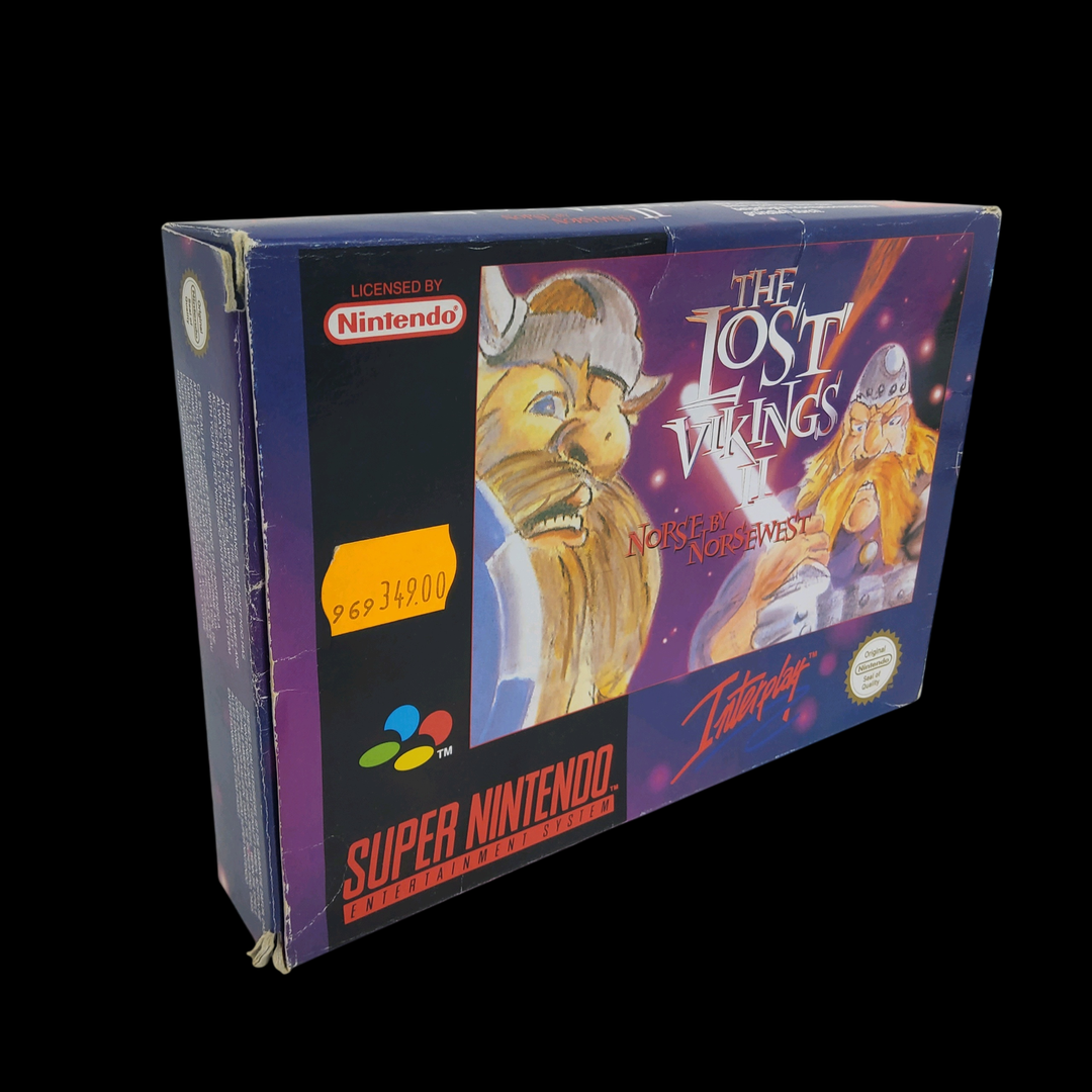 Nintendo – Super Nes – Jeu : The Lost Vikings II Norse by NorseWest. Avec cale en carton, boîte. Version du jeu EUR.