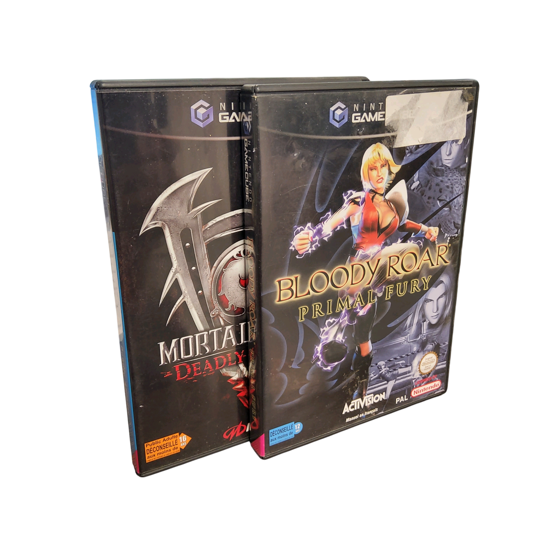 Nintendo – GameCube – Lot de 2 jeux : Bloody Roar Primal Fury, Mortal Kombat Deadly Alliance. Avec notices, boîtes. Version des jeux PAL.